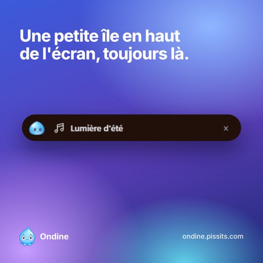 La mini-île en haut de l'écran