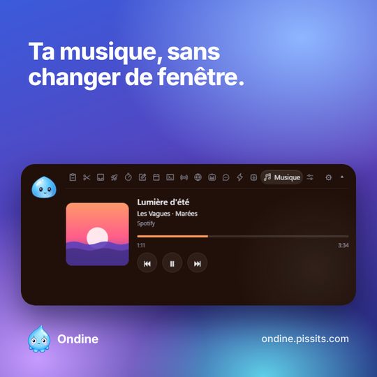 Le lecteur de musique de l'île